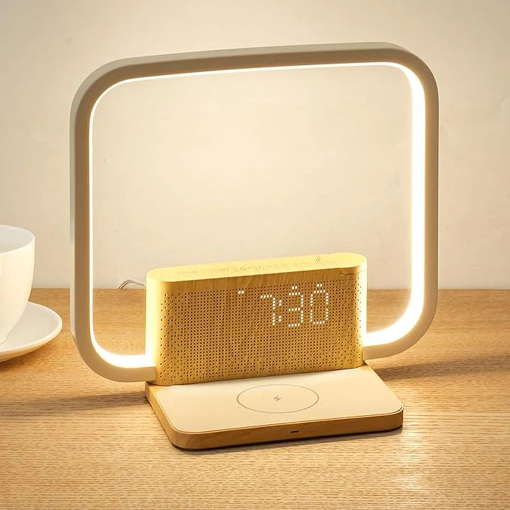 Night light bedside table lamp, wirelessly charged