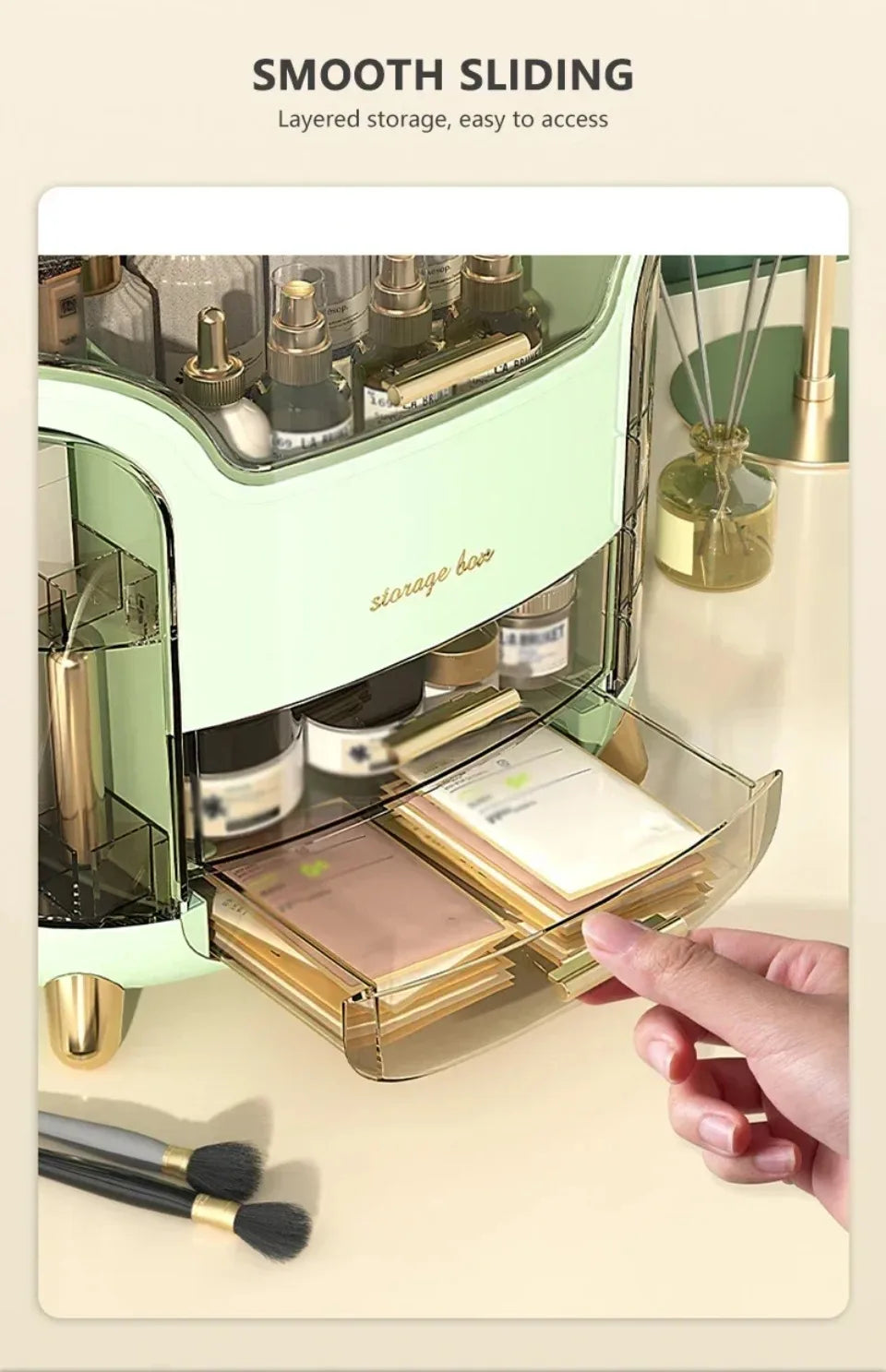 Makeup Organizer Transparent Jewelry Cosmetic Storage Box