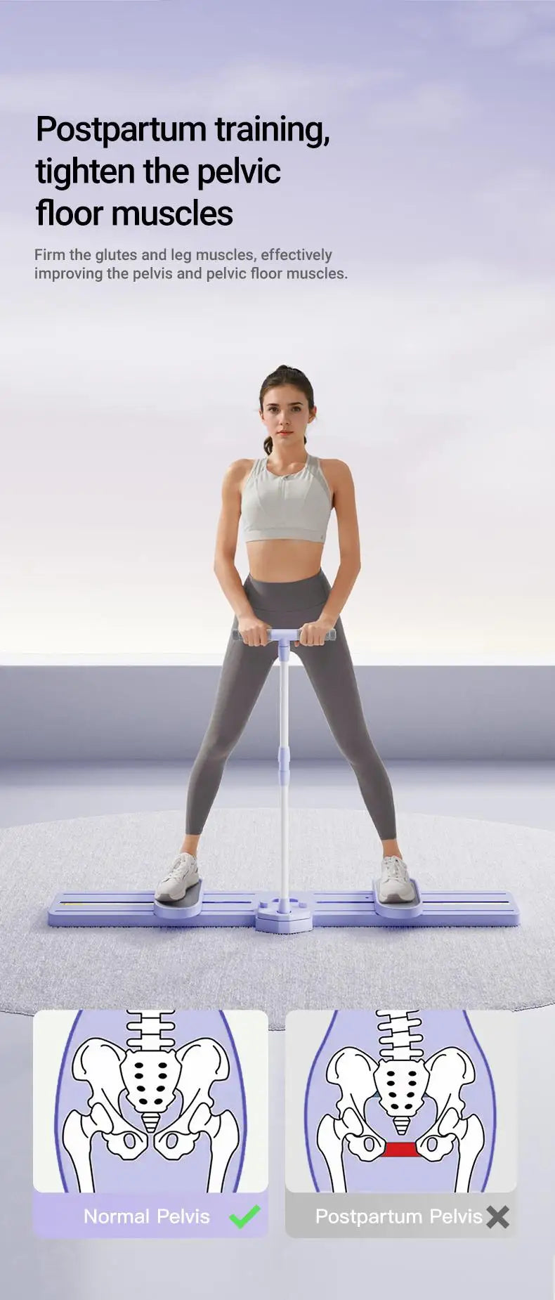 "Foldable 3-in-1 Ski Trainer: Leg, Pelvic & Hip Strengthener