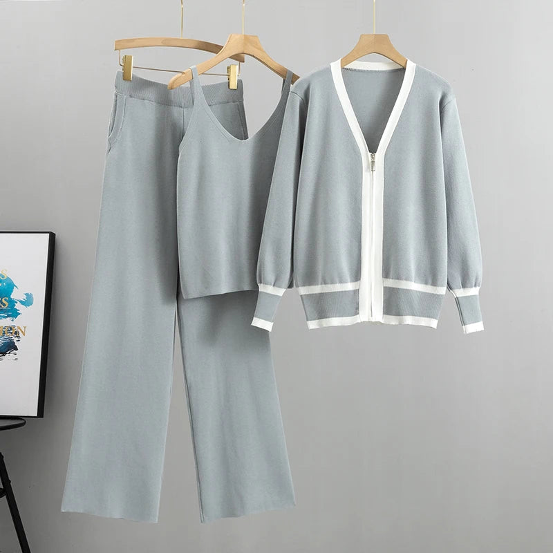 2025 Spring,Summer 3 Piece Set Women Long Sleeve