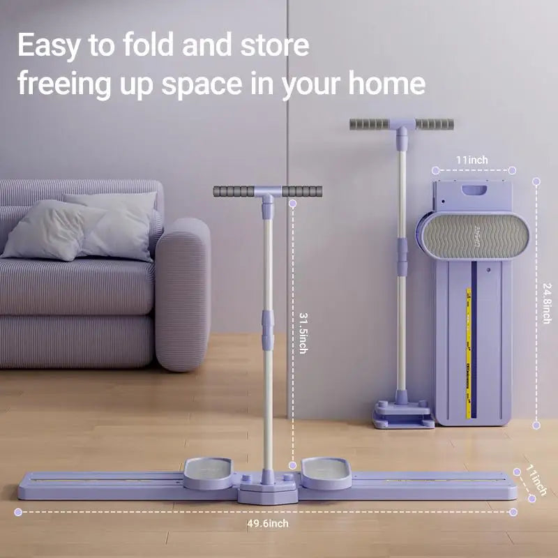 "Foldable 3-in-1 Ski Trainer: Leg, Pelvic & Hip Strengthener