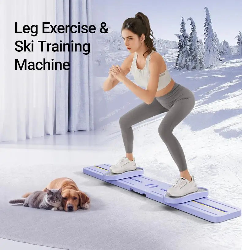 "Foldable 3-in-1 Ski Trainer: Leg, Pelvic & Hip Strengthener