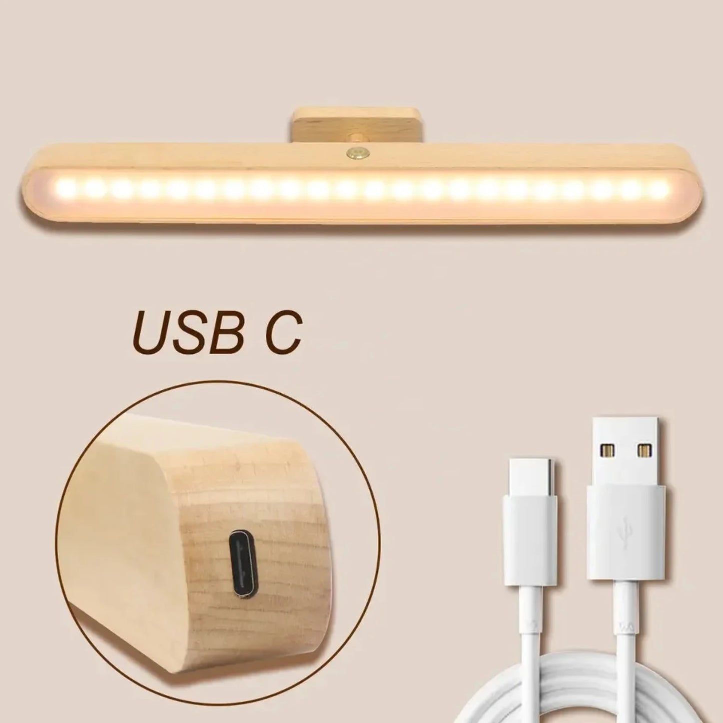 Wooden Cordless LED Night Light