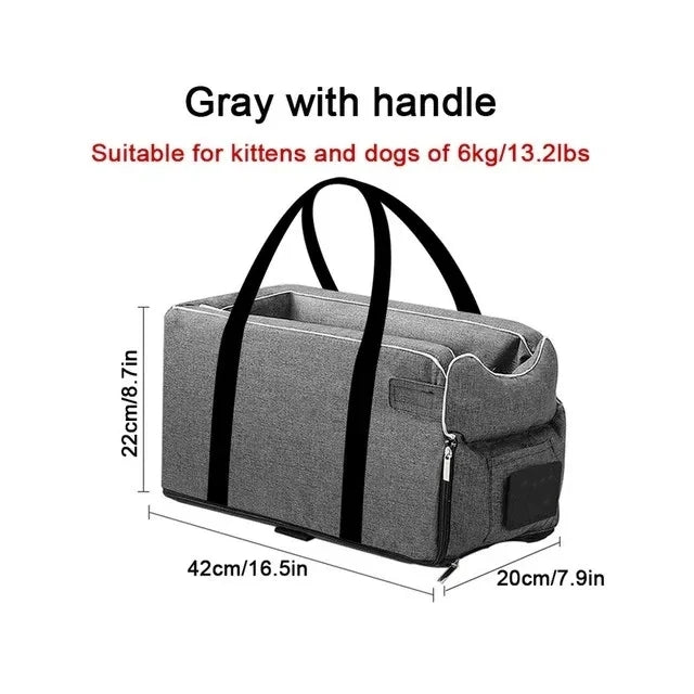 Car Central Dog Car Seat Bed Portable Carrier
