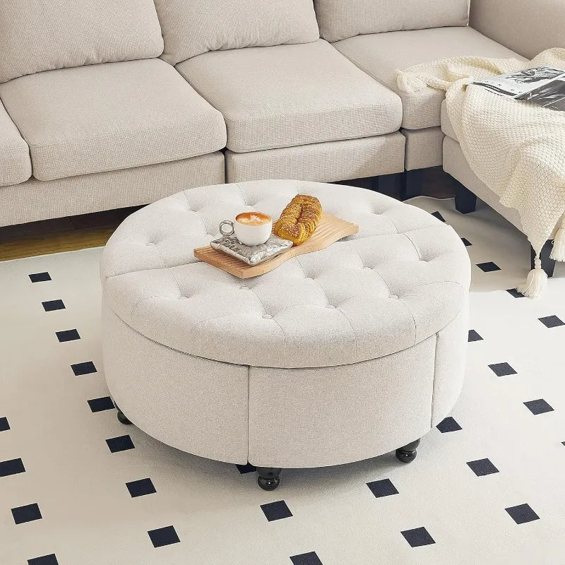 35" Round with Storage,Coffee Table