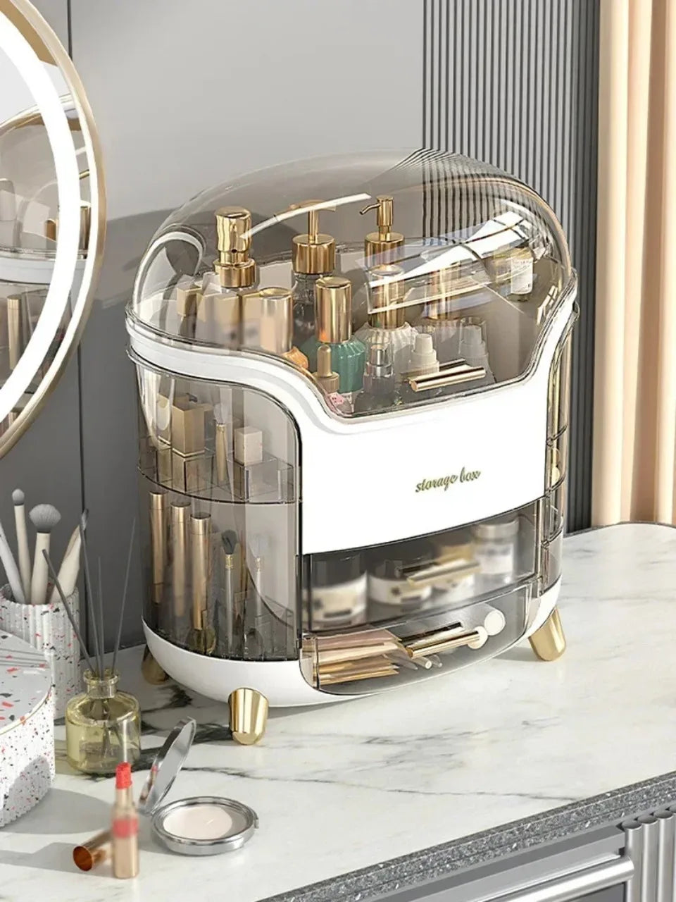 Makeup Organizer Transparent Jewelry Cosmetic Storage Box