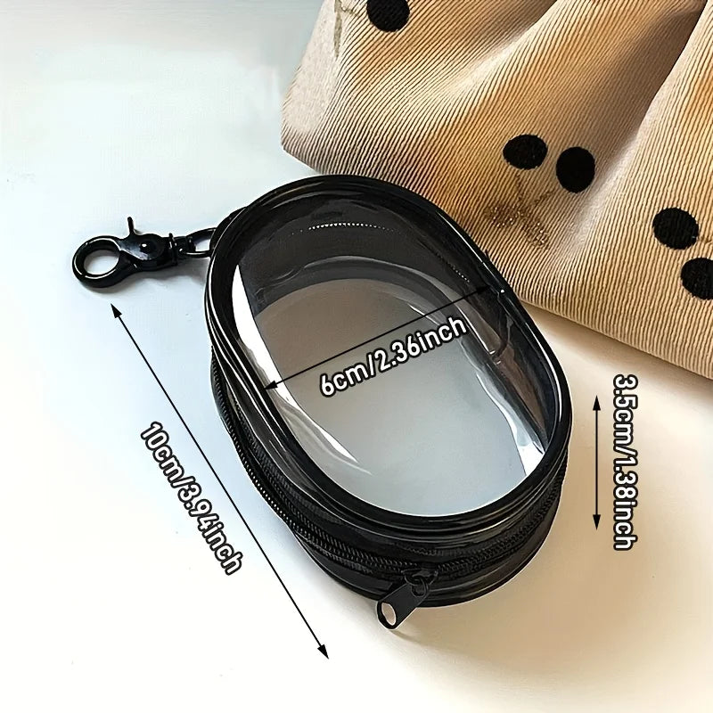 Portable Mini Clear Zipper Storage Bag