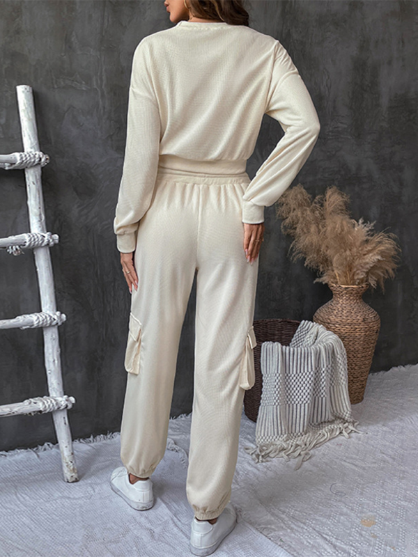 New Solid color texture casual suit