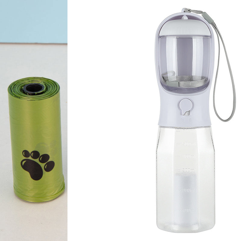 Portable Cat Dog Water Bottle Food Feeder3 In 1