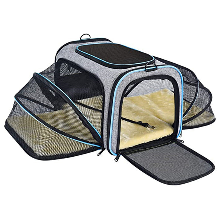 Carrier For Cat Pet Airline Approved Expandable Foldable Soft dog and Cat Travel Bag