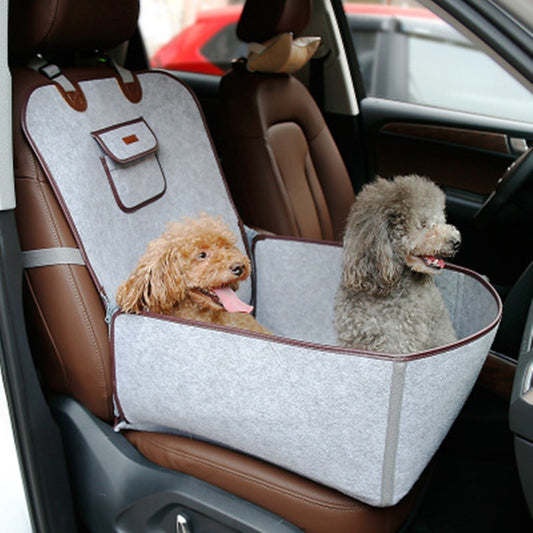 Retro Dual-purpose Pet Car Mat Front Seat Cushion