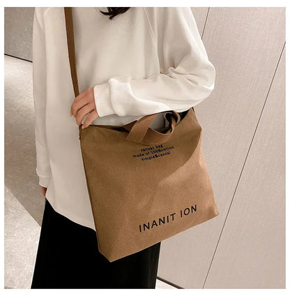 Japanese Canvas Simple Cross-body Bag (unisex)
