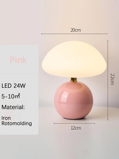 New White Mushroom Table Lamp