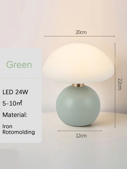 New White Mushroom Table Lamp