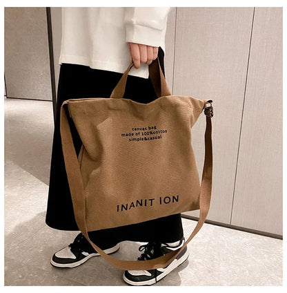 Japanese Canvas Simple Cross-body Bag (unisex)