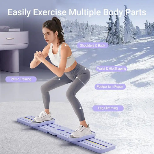 "Foldable 3-in-1 Ski Trainer: Leg, Pelvic & Hip Strengthener