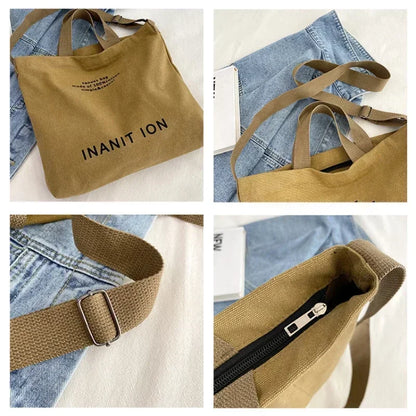 Japanese Canvas Simple Cross-body Bag (unisex)