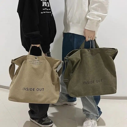 Japanese Canvas Simple Cross-body Bag (unisex)