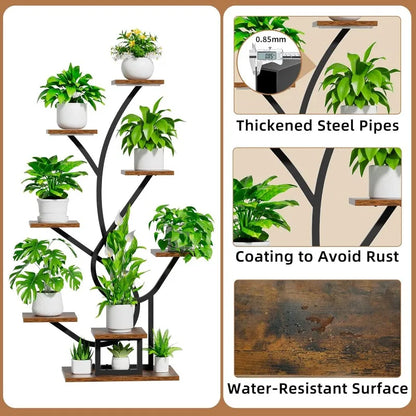 8 Tiered Plant Stand with Grow Lights