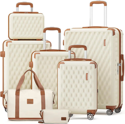 Luggage Sets 7 Piece Suitcase Set W