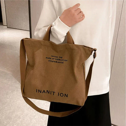 Japanese Canvas Simple Cross-body Bag (unisex)