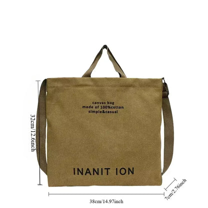 Japanese Canvas Simple Cross-body Bag (unisex)