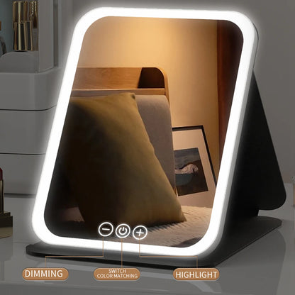 Rechargeable Dimmable LED Makeup Mirror