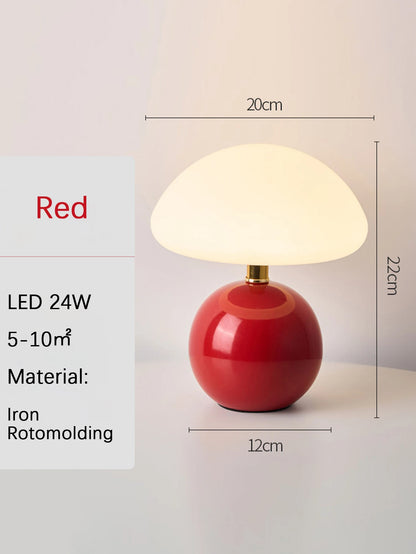 New White Mushroom Table Lamp