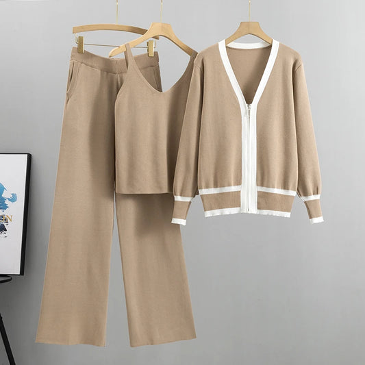 2025 Spring,Summer 3 Piece Set Women Long Sleeve