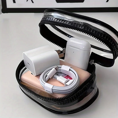 Portable Mini Clear Zipper Storage Bag