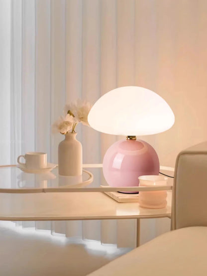 New White Mushroom Table Lamp