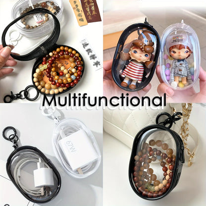 Portable Mini Clear Zipper Storage Bag