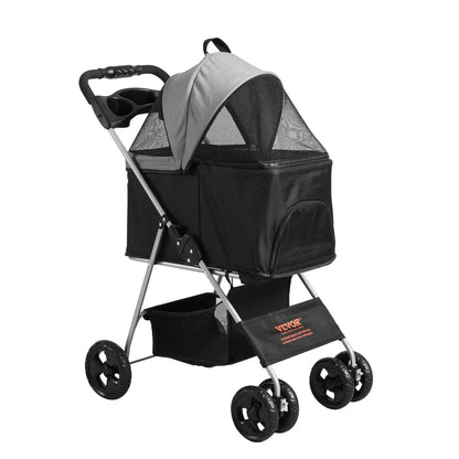 VEVOR Pet Stroller, A Four-wheeled Rotating With A Brake