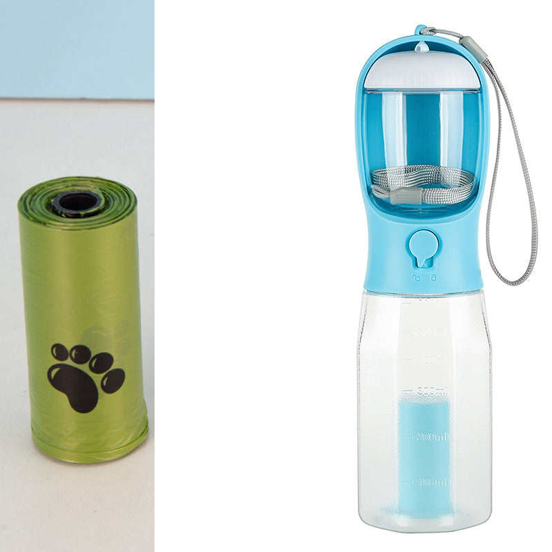 Portable Cat Dog Water Bottle Food Feeder3 In 1