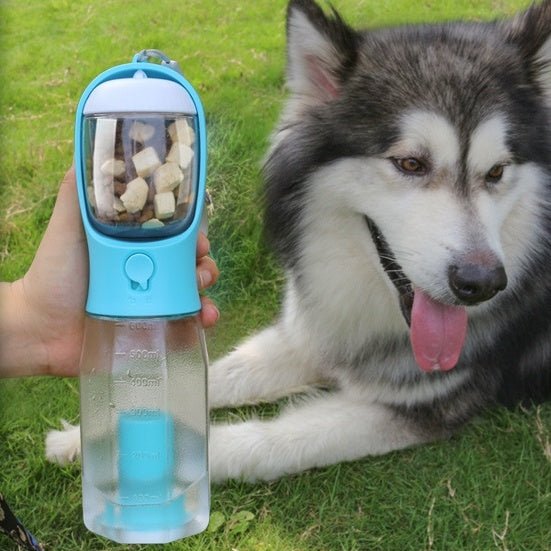 Portable Cat Dog Water Bottle Food Feeder3 In 1