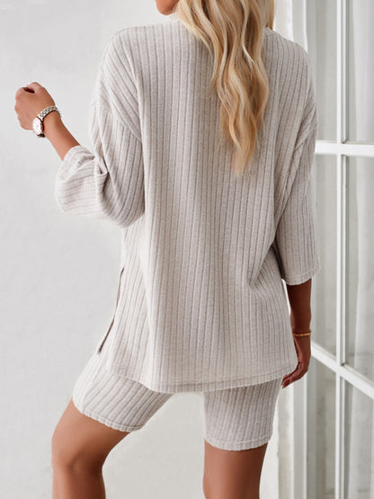 new style elegant, casual round neck and mid-sleeve suit
