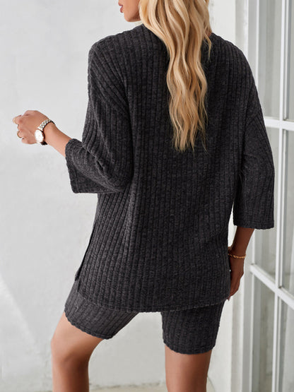 new style elegant, casual round neck and mid-sleeve suit