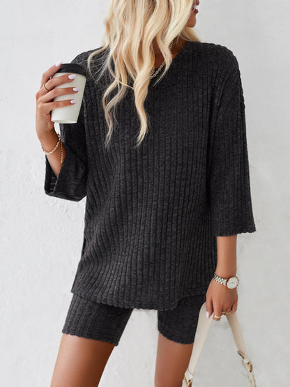 new style elegant, casual round neck and mid-sleeve suit