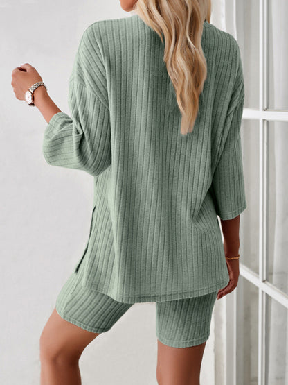new style elegant, casual round neck and mid-sleeve suit