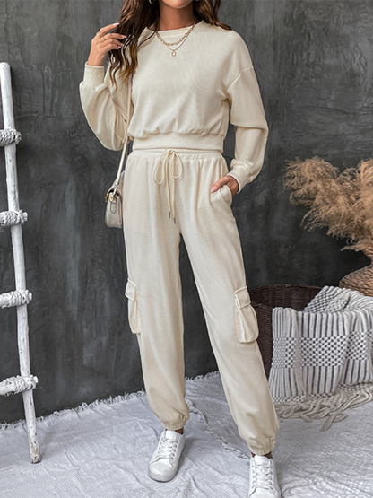 New Solid color texture casual suit